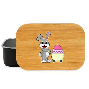 Hase Ostern Einkaufen - Lunch Box - Schwarz - Vorne