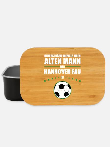 Alter Mann - Hannover Fan | Retro Vintage Design - Lunch Box - Schwarz