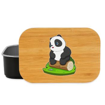 Panda Tree Trunk - Lunch Box - black - Front