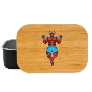 Taurus Bodybuilder Pull-Ups Bodybuilding - Lunch Box - black - Front