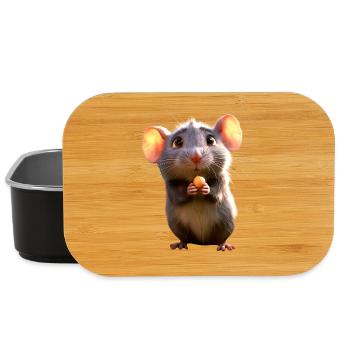 Rat, Cute Mouse, Rodents, Dwarf Mouse, Small Rats - Lunch Box - black - Front