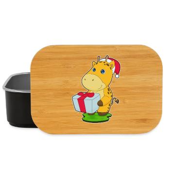 Giraffe Christmas Package - Lunch Box - black - Front
