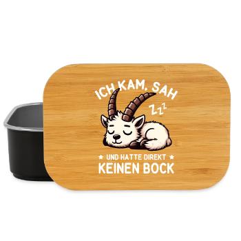 Süßer schlafender Steinbock hat null Bock - Lunch Box - Schwarz - Vorne