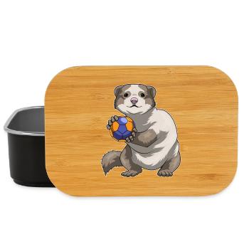Ferret Handball Player Handball - Lunch Box - black - Front