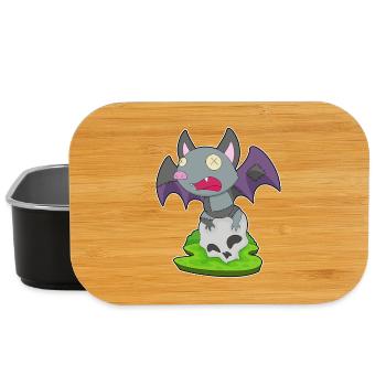 Chauve-souris Halloween crâne - Boîte à goûter - noir - Devant
