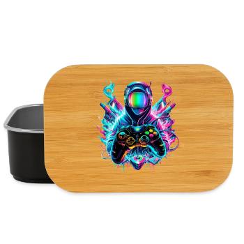Gamer Synthwave Gaming Enthusiast - Lunch Box - Schwarz - Vorne