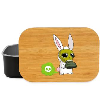 Farting Rabbit - Lunch Box - black - Front