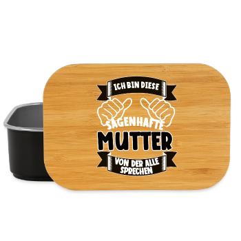 Sagenhafte Mutter – lustiges Geschenk Muttertag - Lunch Box - Schwarz - Vorne