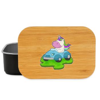 Einhorn Auto - Lunch Box - Schwarz - Vorne