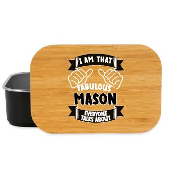 Maurer Lustiger Spruch Geschenk - Lunch Box - Schwarz - Vorne