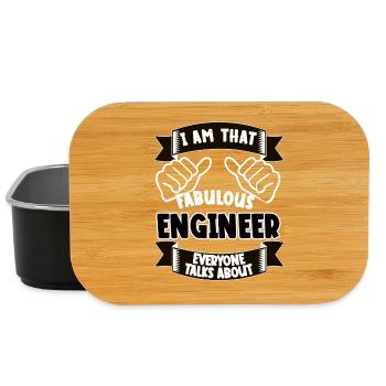 Engineer Funny Saying Gift Idea - Lunch Box - black - Front