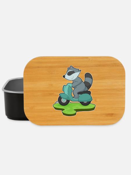 Waschbär Motorroller - Lunch Box - Schwarz