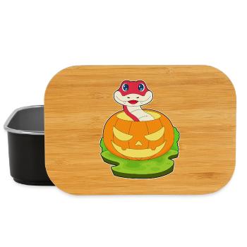 Citrouille d’Halloween serpent - Boîte à goûter - noir - Devant