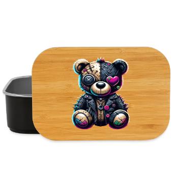 Ours en peluche Punk Emo - Boîte à goûter - noir - Devant