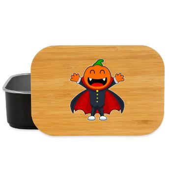 Vampire Halloween Pumpkin - Lunch Box - black - Front