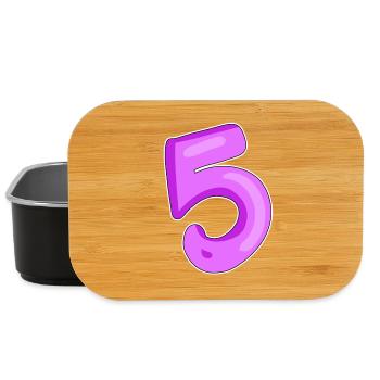Number number 5 - Lunch Box - black - Front