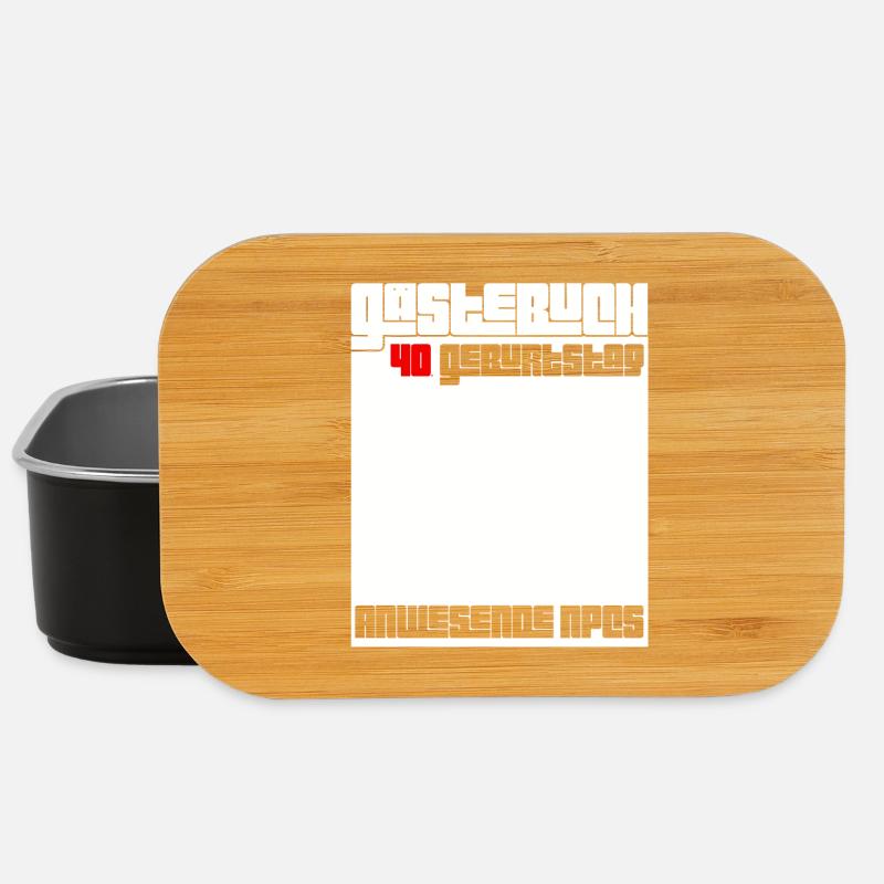 40. Geburtstag Mann Frau 40 Jahre Lustig Geschenk - Lunch Box - Schwarz