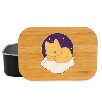 Katze Schlafen Wolken  - Lunch Box - Schwarz - Vorne