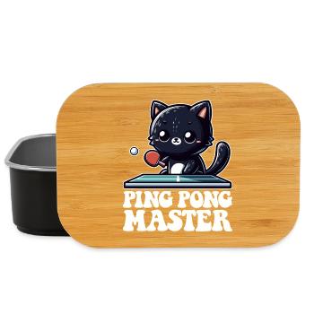 Ping Pong Master Katze Black Cat Dad Outfit - Lunch Box - black - Front