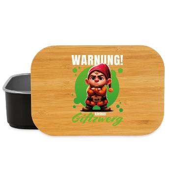 Warnung! Kleiner Giftzwerg – Grummeliger Zwerg - Lunch Box - Schwarz - Vorne