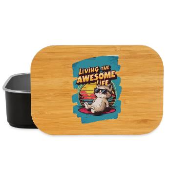 Live Chill Badass Katze - Lunch Box - Schwarz - Vorne