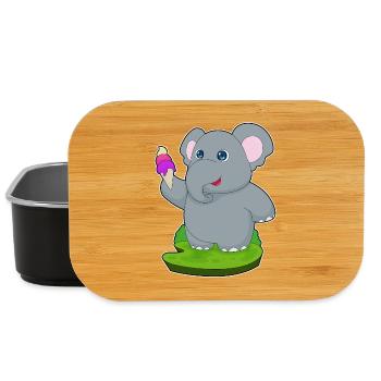 Elefant Waffeleis - Lunch Box - Schwarz - Vorne