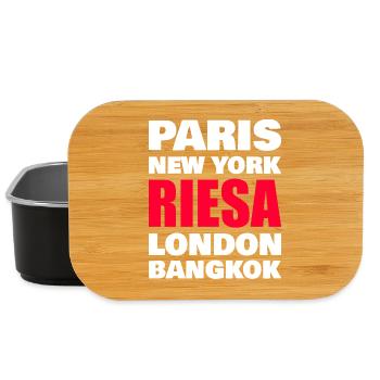 Riesa Stadt Shirt – Heimat & Lifestyle - Lunch Box - Schwarz - Vorne