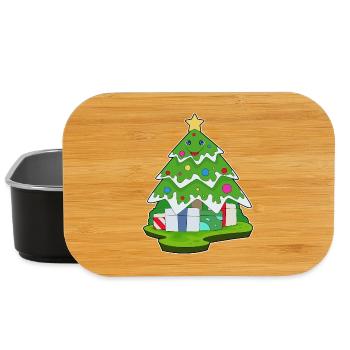 Christmas Tree Christmas Packages - Lunch Box - black - Front