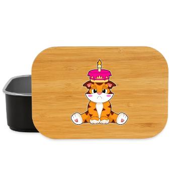 Tiger Geburtstag Kuchen  - Lunch Box - Schwarz - Vorne