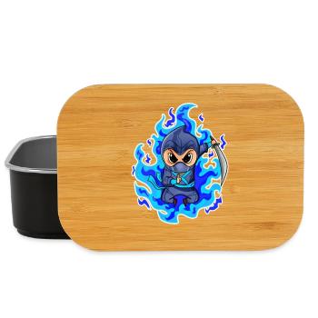 Ninja Motiv Feuer blau - Lunch Box - Schwarz - Vorne