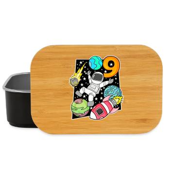 Astronaut - 9th Birthday Boy - Lunch Box - black - Front