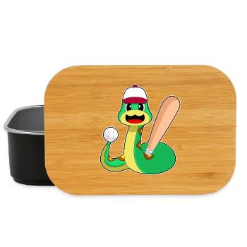 Snake Baseball Baseball Batte Sports - Boîte à goûter - noir - Devant