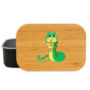 Funny snake - Lunch Box - black - Front