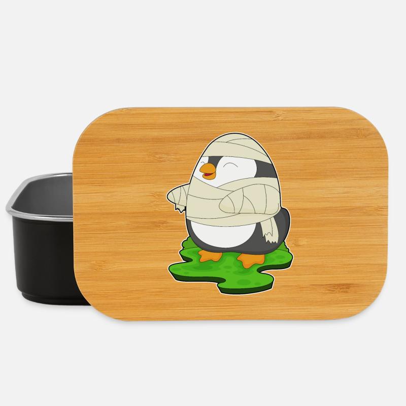 Pinguin Halloween Mumie - Lunch Box - Schwarz