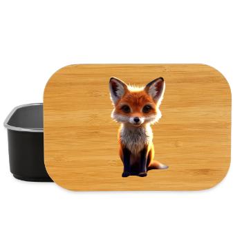 Fox I Love Foxes Red Fox Wild Cute Fox - Lunch Box - black - Front