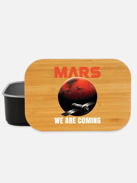 Mars Mission Roter Planet Raumschiff Weltraum All - Lunch Box - Schwarz