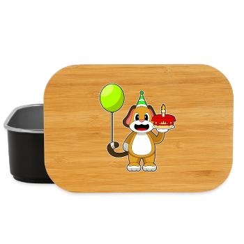 Dog Birthday Cake - Lunch Box - black - Front