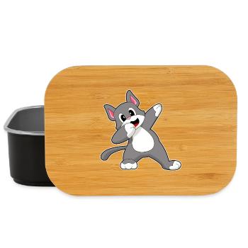 Chat Hip Hop Danse - Boîte à goûter - noir - Devant