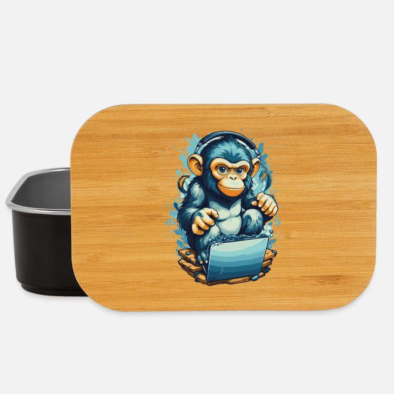 Clever Gaming Monkey - Lunch Box - Schwarz