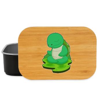 Tortoise Yoga Fitness Meditation - Lunch Box - black - Front