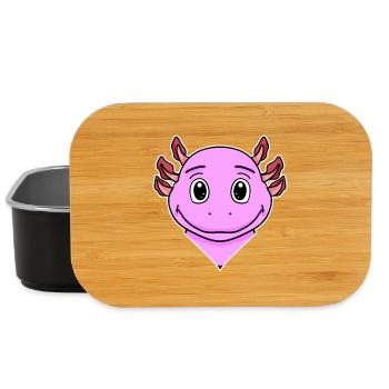 Axolotl Motif Kids - Lunch Box - black - Front