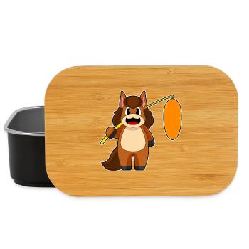 Pferd Angler Angelrute Angeln - Lunch Box - Schwarz - Vorne