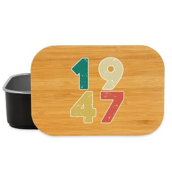 1947 - Jahrgang 1947 - Baujahr 1947 - Lunch Box - Schwarz - Vorne