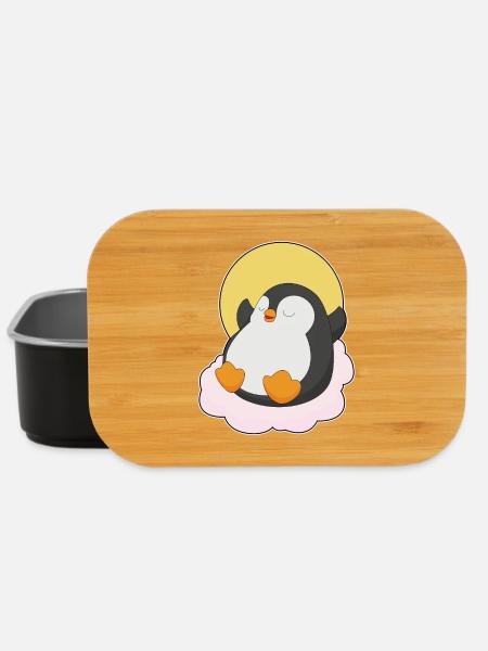 Pinguin Wolken - Lunch Box - Schwarz