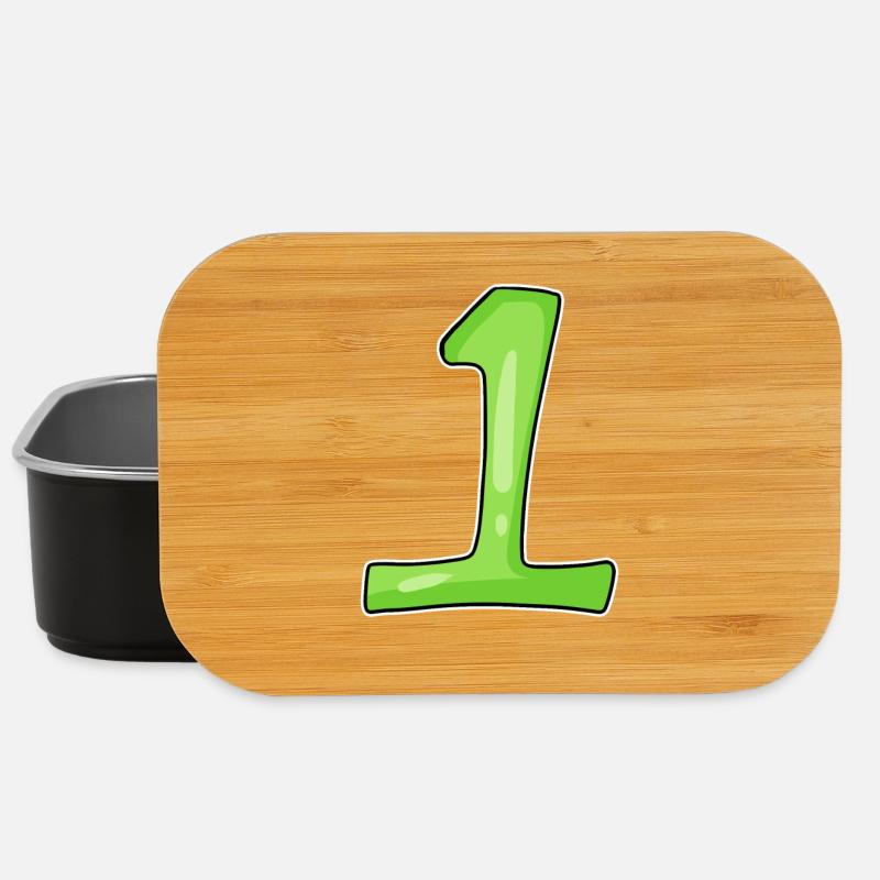 Number 1 Green - Lunch Box - black