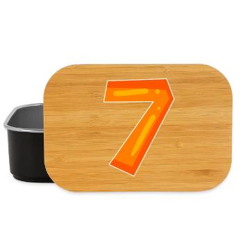 Zahl Sieben - Zahl 7 Nummer - Lunch Box - Schwarz - Vorne