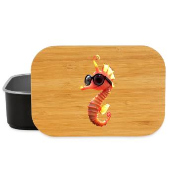 Seahorse Aquarist Angler Cute Seahorse - Lunch Box - black - Front