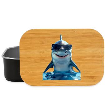 Requin Requin Requin Tigre Requin Requin Gris Grand Requin Blanc - Boîte à goûter - noir - Devant