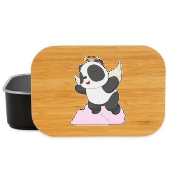Ailes d’ange de panda - Boîte à goûter - noir - Devant