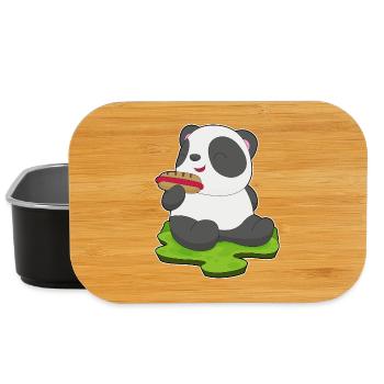 Hot-dog Panda - Boîte à goûter - noir - Devant